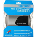 Shimano shifter cable set road polymer white blister
