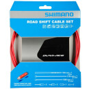 Kit de câbles de vitesse Shimano Road Polymer rouge...