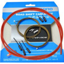 Shimano shifter cable set road polymer red blister