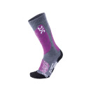UYN Lady Ski All Mountain Socks medium grey melange / purple 35-36