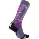 UYN Lady Ski All Mountain Socks medium grey melange / purple 37-38