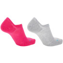 UYN Unisex Sneaker 4.0 Socks 2Prs Pack light grey mel/pink 37-38